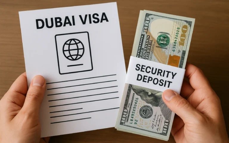 Why do Cameroonians and other nationalities need to pay a security deposit for UAE tourist visas